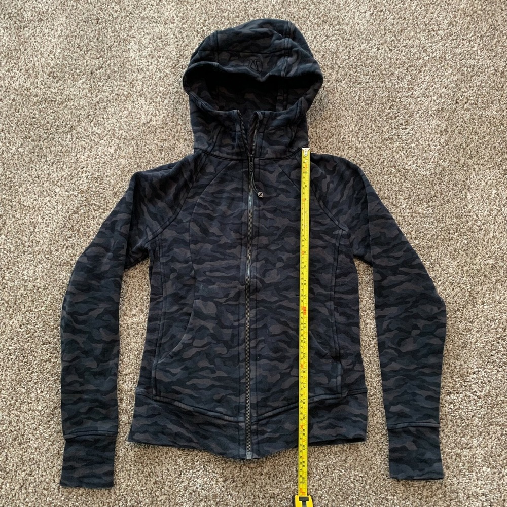 Lululemon Scuba Hoodie Cotton Incognito Camo Black Size 4